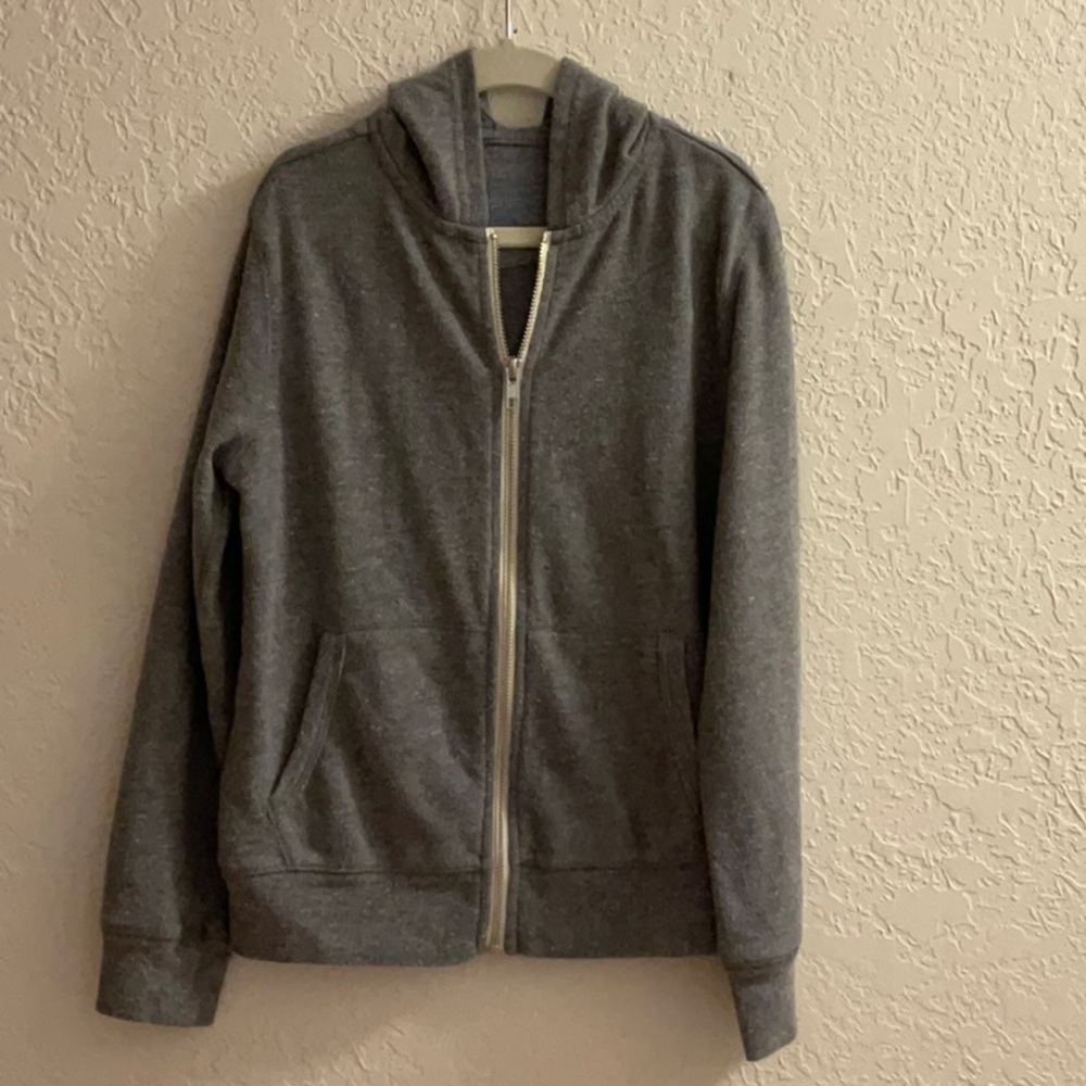 Heather Gray Zip-Up Hoodie